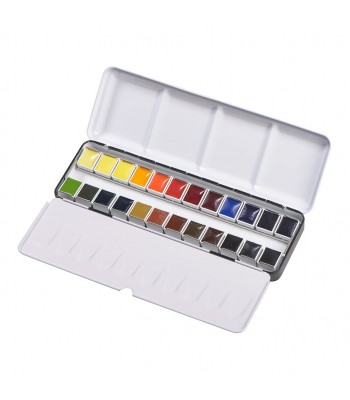 BLOCKX Watercolour Half Pan Metal Box 24 Set